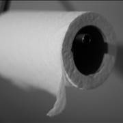 White Toilet Paper Roll
